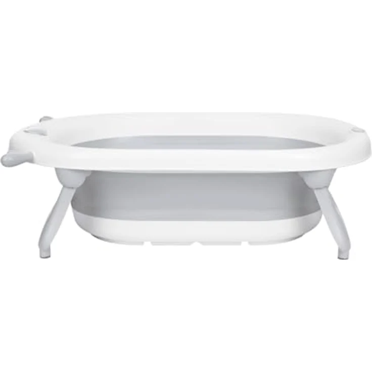 Kikka Boo faltbare Babybadewanne Foldy mit integriertem Wasserablauf, ab Geburt geeignet, grau – Bild 4
