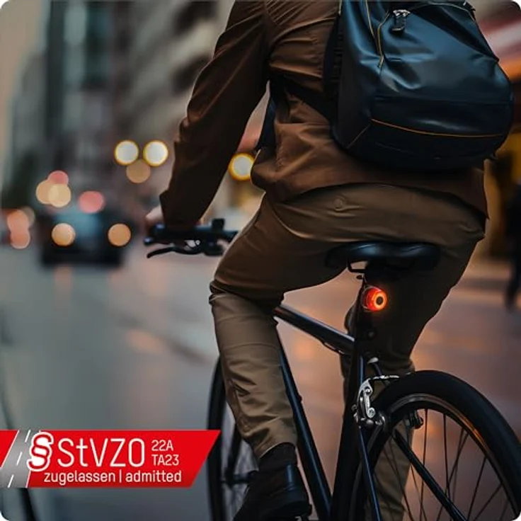 ANSMANN Fahrrad-Rücklicht StVZO zugelassen, CREE LED, IPX5 geschützt, wiederaufladbar über USB, schwarz, 1 Stück – Bild 3