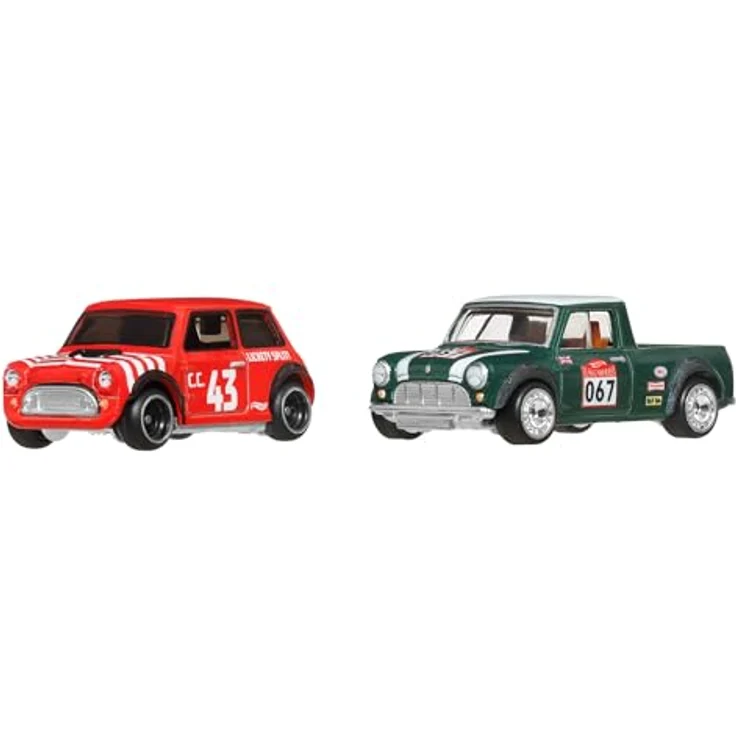 Hot Wheels Morris Mini + Austin Mini Pickup 1967, Premium 1:64 Die-Cast Spielzeugautos im 2er Set – Bild 2