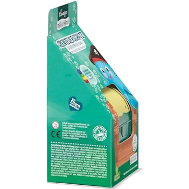 Kneipp naturkind Badeüberraschung Abenteuerschatz - Sprudelnde Badekugel für Kinder mit Überraschung - Badespass Badeüberraschung Schatzkiste mit Knetseife zum Spielen und Reinigen - 1 Stück, Apfelduft, 1 Vollbad, vegan – Bild 3
