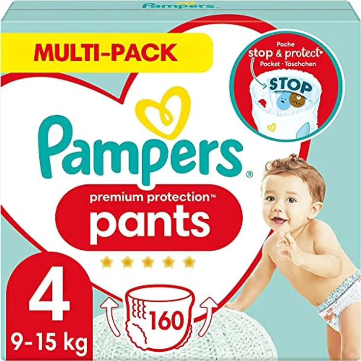 Pampers - Premium Protection Pants, Größe 4 Maxi Monatsbox (1 x 160 Stück) - Preisvergleich – Bild 2