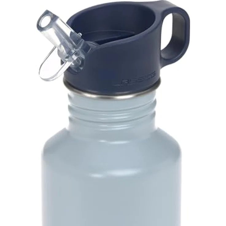 LÄSSIG Trinkflasche Edelstahlflasche BPA-frei 500ml Kinder Kita Kindergarten auslaufsicher mit Sporttrinkverschluss hellblau – Bild 2