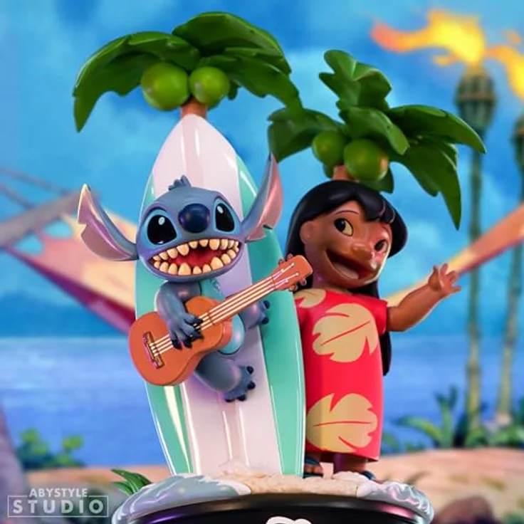 ABYstyle ABYFIG062 Action- & Sammelfigur, offiziell lizenzierte Lilo & Stitch Figur mit Surfbrett und Ukulele, bunt – Bild 6