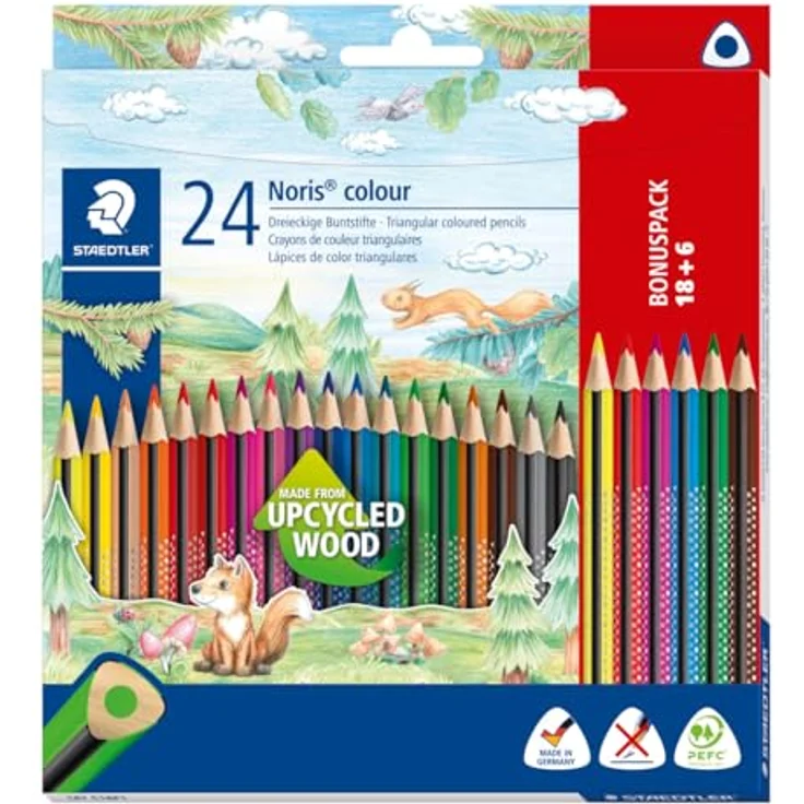 Buntstifte Noris Colour Dreikant 18+6 Kartonetui – Bild 2