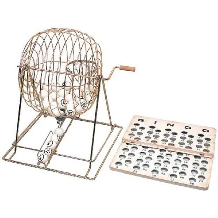 Longfield Games Bingo Mühle Set, Metall-Bingokäfig mit 13 nummerierten Tischtennisbällen und ausziehbarem Kontrollbrett, für 2-8 Spieler