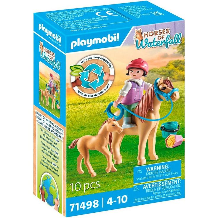 Playmobil® Konstruktions-Spielset Kind mit Pony und Fohlen (71498), Horses of Waterfall, (10 St), Made in Europe