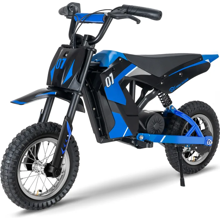 EVERCROSS TECH EV12M Kinder Elektromotorrad, 300 W Motor, 3 Geschwindigkeitsmodi bis 25 km/h, 10 km Reichweite, für Kinder 3-12 Jahre, Blau
