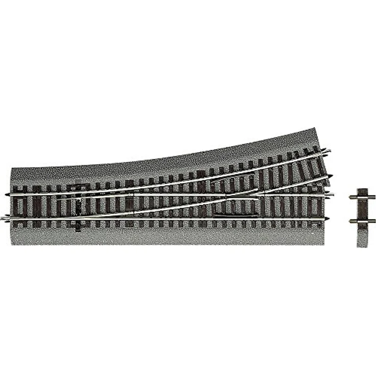 Roco H0 RocoLine 42535 Weiche, rechts 230 mm mit Bettung, Modellbau Schienen und Weichen – Bild 2