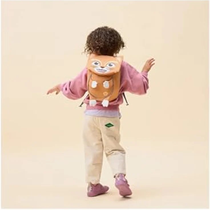 Affenzahn Kleiner Freund Kindergartenrucksack, 26 cm, orange, mit Brustgurt und praktischem Reißverschluss – Bild 7