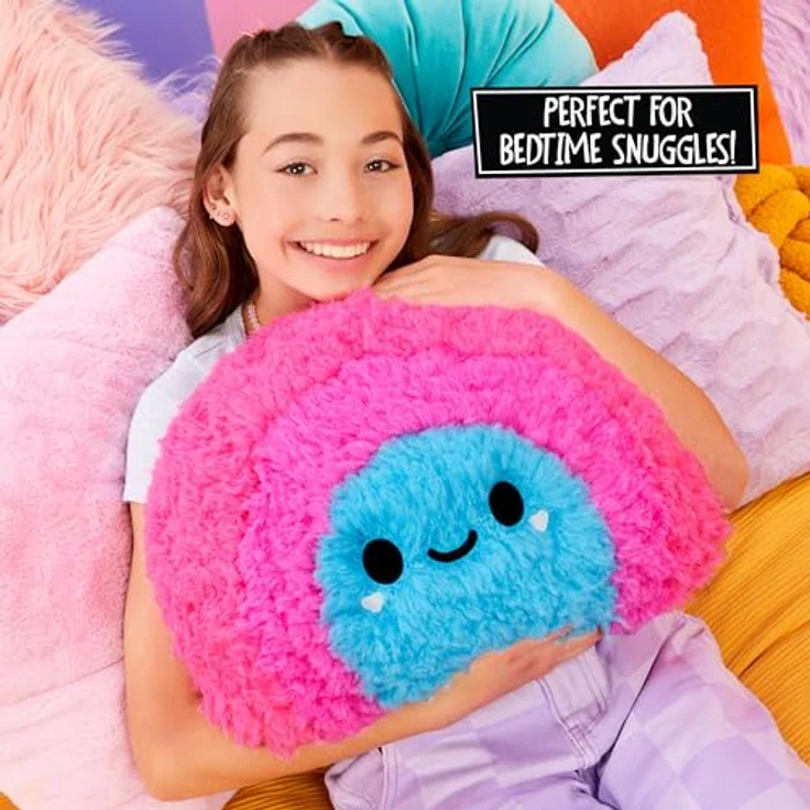 Fluffie Stuffiez 513056 Rainbow Feature Pillow Fight, Interaktives Kuscheltier mit ASMR-Funktionen, Mehrfarbig, Einfache Reinigung mit eigenem Staubsauger, Ab 4 Jahren – Bild 5