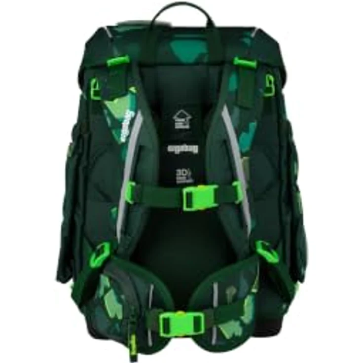 ergobag cubo Schulranzen-Set DinosauriBär, 21 Liter Volumen, verstellbare Rückenhöhe, inklusive gefülltem Federmäppchen und Sportbeutel – Bild 5