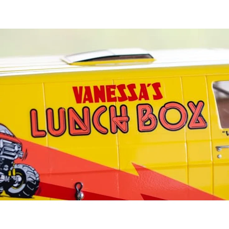 TAMIYA 1:12 RC Lunch Box Wiederauflage, Wheelie-Monster Cooler, US-Vanoptik, Vintage Modell, blau – Bild 7