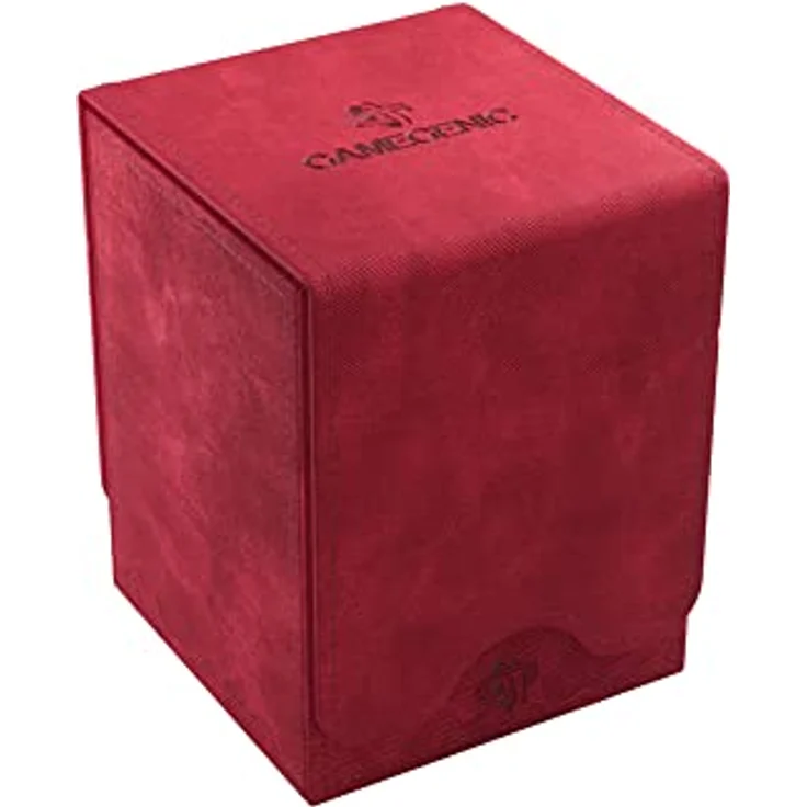 Gamegenic Squire 100+ XL, Kartenaufbewahrungsbox für 100 Karten, rot, mit abnehmbarer Abdeckung und Platz für Token – Bild 1