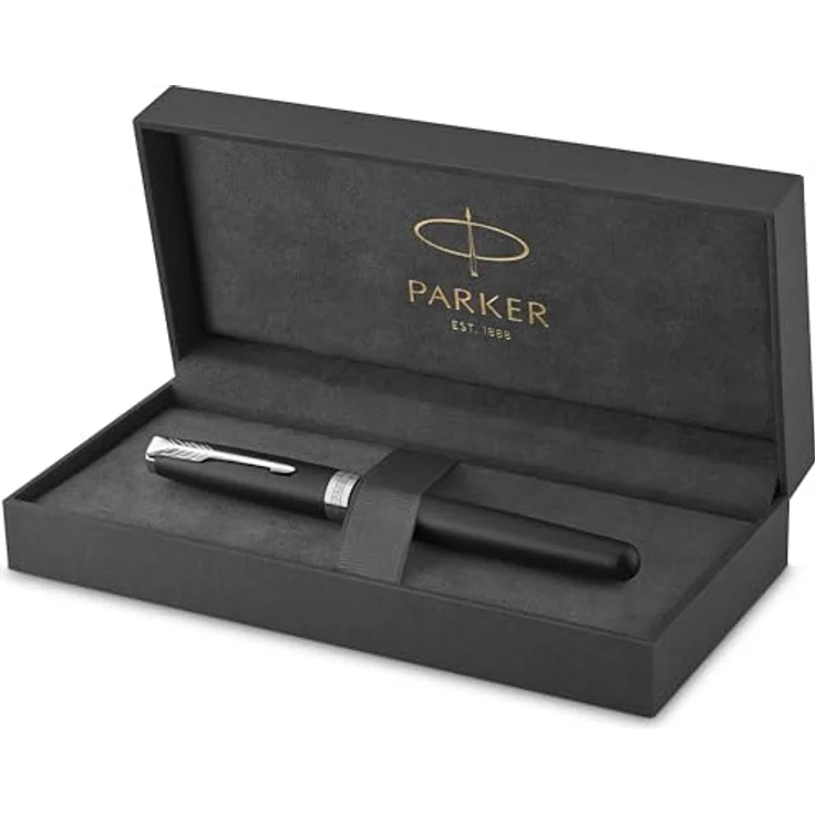 Parker Pen Sonnet, eleganter Schreibstift in Silber und Schwarz, hochwertige Verarbeitung und zeitloses Design – Bild 1
