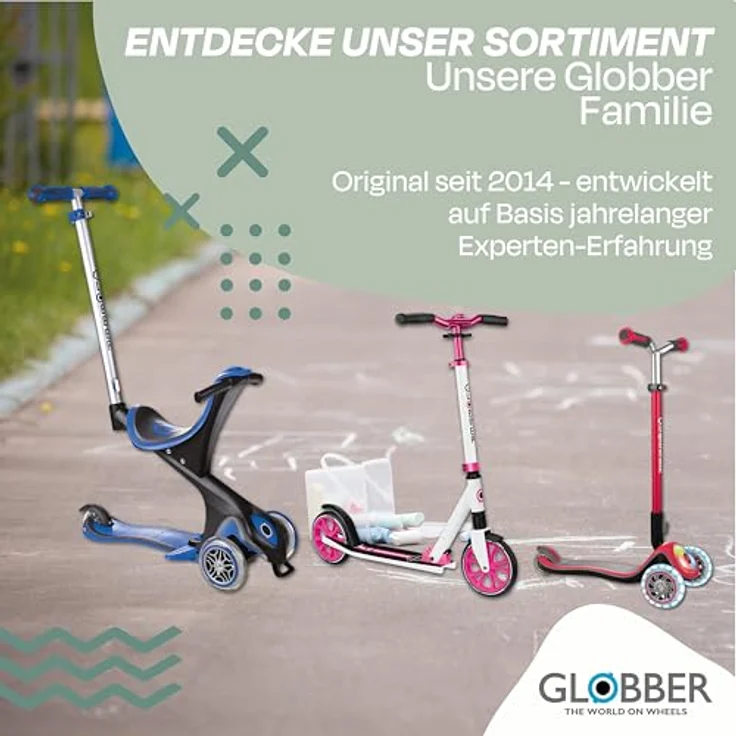 Globber PRIMO FOLDABLE LIGHTS ECO, Kinder-Scooter mit Leuchtrollen, klappbar, 3-fach höhenverstellbar, pistazie – Bild 7
