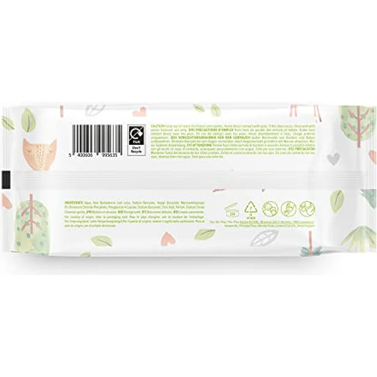 Amazon-Marke: Mama Bear Frisch Baby Feuchttücher, Aloe Vera, 336 Stück (6 Packungen mit 56) – Bild 3