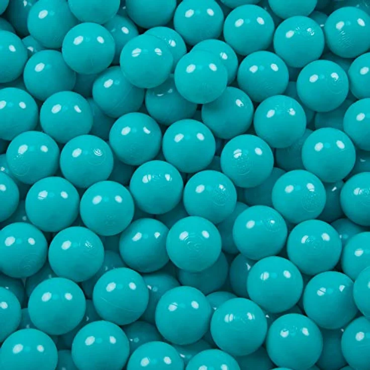 KiddyMoon 300 ∅ 6Cm Kinder Bälle Made In EU, BPA-frei, Türkis, für Bällebad und Spielvergnügen – Bild 2