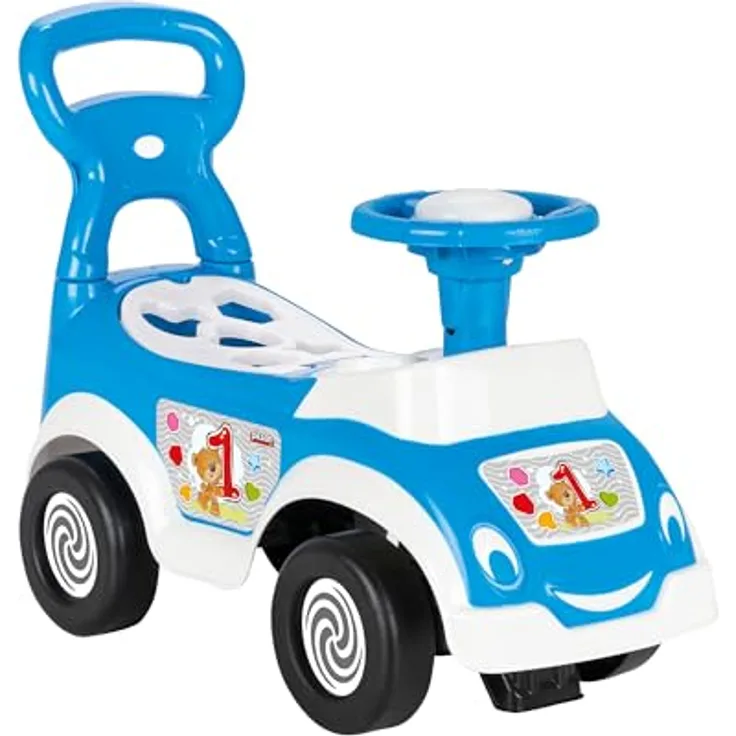 Lemodo Rutschauto blau mit Formsortierfach | Rutscherfahrzeug für Kinder ab 12 Monate | Lauflernhilfe und Schiebefahrzeug | Kinderfahrzeug mit Kippschutz | mit Formenspiel