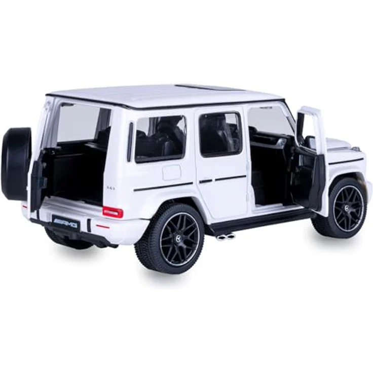 JAMARA Mercedes-AMG G 63 Diecast 1:24, Modellauto aus Metall in Weiß mit beweglichen Teilen und detailgetreuem Innenraum – Bild 5