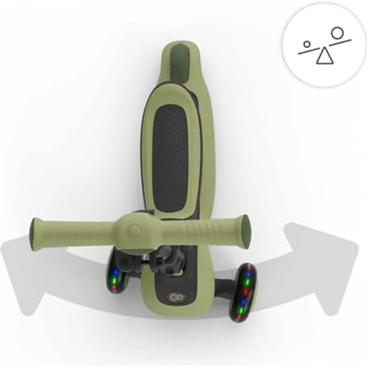Kinderkraft HALLEY 2 – 2-in-1 Balance-Kinderroller mit höhenverstellbarem Sitz (25–33 cm), klappbar, 4 Lenkerhöhen, LED-Räder, Grün – Bild 10