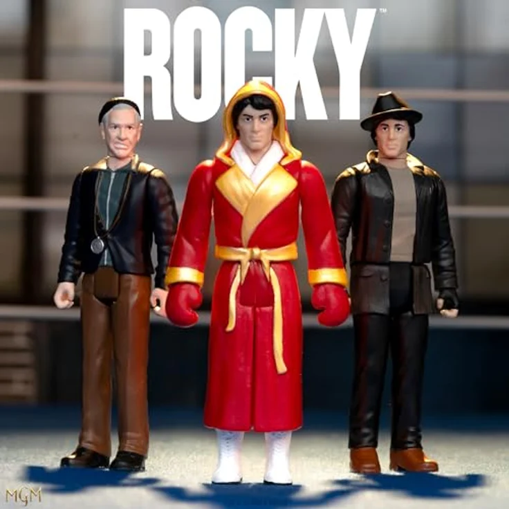 Super7 Rocky ReAction Actionfigur Wave 03 Rocky Street (Rocky I), 10 cm mit Zubehör und Austauschteilen – Bild 4