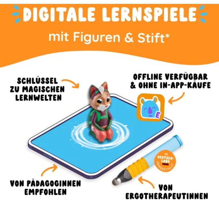 Edurino Starterset Juki Kreativität & Malen ab 4 Jahren inkl. Eingabestift | Innovatives & digitales Lernspiel | Farbenlehre & Malexperimente – Bild 3