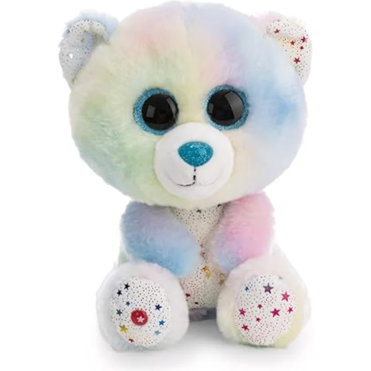 NICI GLUBSCHIS Bär Regenbogen Snoomi 25cm, buntes Kuscheltier aus weichem Plüsch mit Glitzeraugen, ideal zum Kuscheln und Spielen, für Kinder & Erwachsene, perfekte Geschenkidee | 63059 – Bild 3