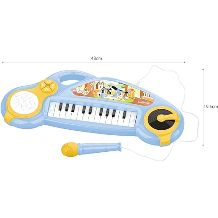 Lexibook Bluey, elektronisches Klavier, blau/gelb, mit 4 integrierten Instrumentenklängen und 22 Demomelodien – Bild 2