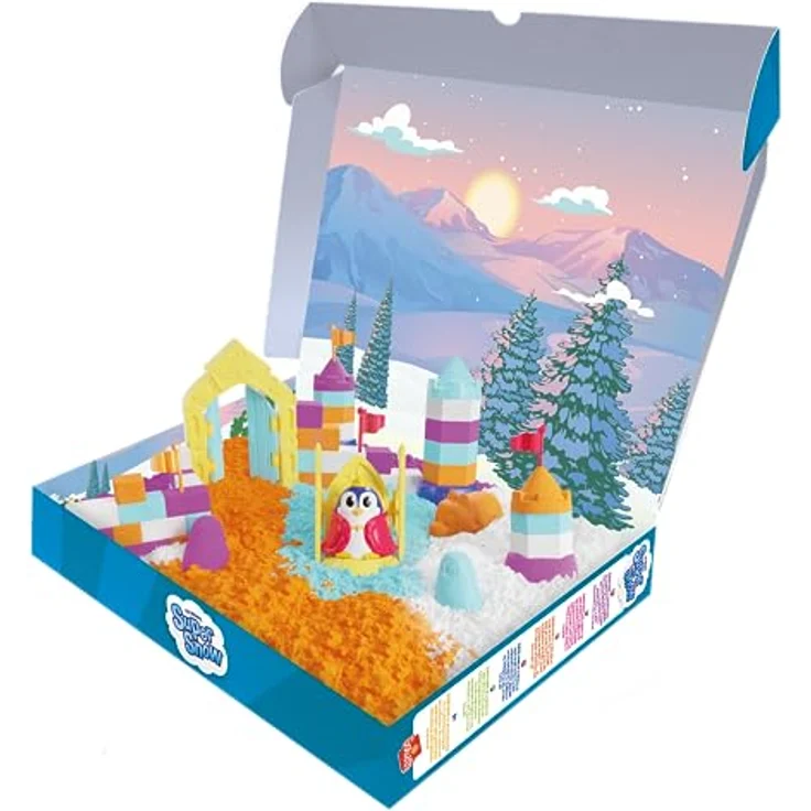 Goliath Toys Super Sand– Schneespass – Eispalast-Spielset mit 500 g weißen, 100 g blauen, 50 g orangefarbenen und 50 g lila Schneesand – Bild 3