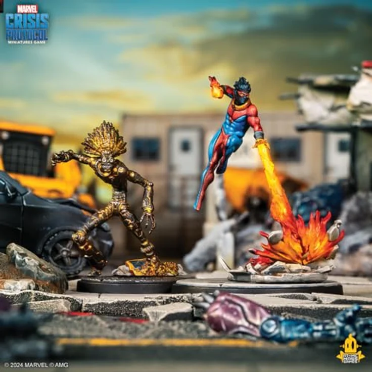 Atomic Mass Games Marvel Crisis Protocol - Sunspot Warlock Charakterpack für Strategiespiel, 2 Figuren, für 2 Spieler ab 14 Jahren – Bild 7