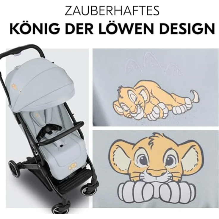 Hauck Kinder-Buggy Travel N Care, Simba grey, leicht, bis 22 kg belastbar, inkl. Schulter-Tragegrut – Bild 2