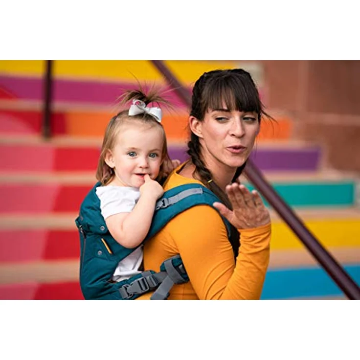 Beco 8 Babytrage Neugeborene ab Geburt bis Kleinkind - Hybrid Baby Trage mit verstellbarem Sitz - Babytrage ab Geburt - Ergonomischer Baby Tragegurt & Baby Carrier - 3,2-20 kg (Aquamarine) – Bild 6