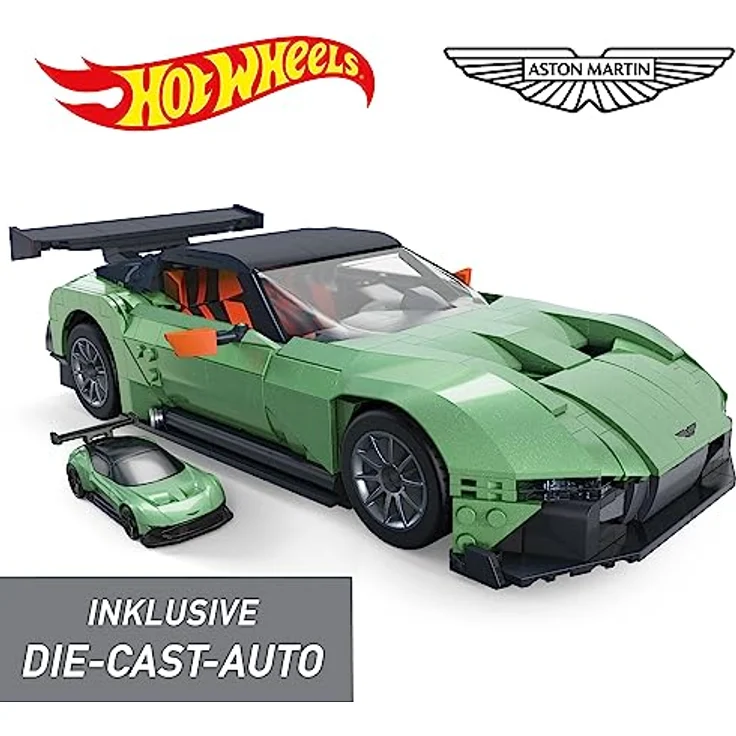 MEGA Hot Wheels Aston Martin Vulcan - Großes Bauspielzeug im Maßstab 1:18 mit 986 Teilen für Fans und Sammler, Die-Cast-Modell für Erwachsene, HMY97 – Bild 2