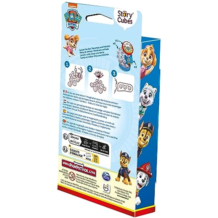 Asmodee Story Cubes: Paw Patrol, Mehrsprachiges Würfelspiel (inklusive Spanisch), ASMRSC310ML1 – Bild 4