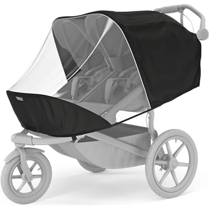 Thule Urban Glide 3 Rain Cover Doppelter Regenverdeck Black One-Size - Kinderwagen Regenschutz für bestmöglichen Wetterschutz – Bild 1