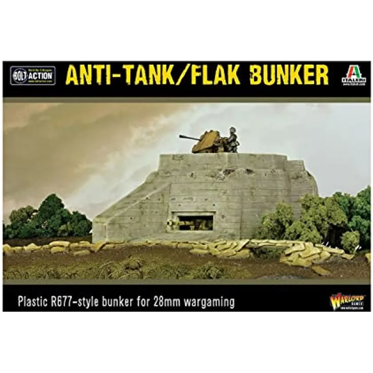 WarLord Bolt Action Miniaturen - Flak Bunker für den Zweiten Weltkrieg, detailreiches Modell zum Bauen und Bemalen