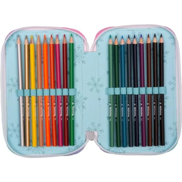CoolPack Federmäppchen Etui, Disney, Frozen, befüllt mit Buntstiften und Fasermalern – Bild 5