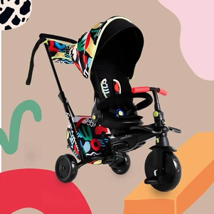 smarTrike STR7 Kelly Anna- Imagine, 6-in-1 Kinderwagen-Trike in sanftem Design, stoßdämpfend, in verschiedenen Stufen verstellbar, Sicherheitszertifizierung, blau – Bild 5