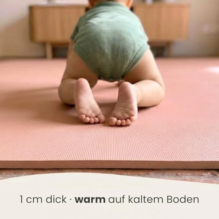 LittleTom Puzzlematte für Kinder, 18-tlg. Krabbelmatte 30x30 cm, TÜV-geprüft, mit Antiallergischer Oberfläche, wasserfest und beidseitig verwendbar in modernen Pastelltönen – Bild 4