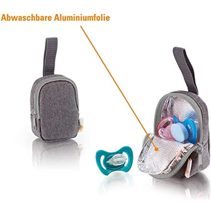 DIAGO Deluxe Schnullertasche, Grau – Bild 5
