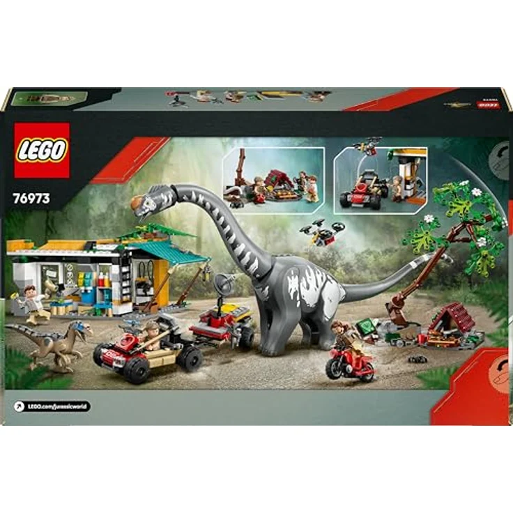 LEGO Jurassic World 76973, Raptor & Titanosaurus Set mit 582 Teilen, für Kinder ab 7 Jahren, inkl. Mini-Figuren und Fahrzeug – Bild 8