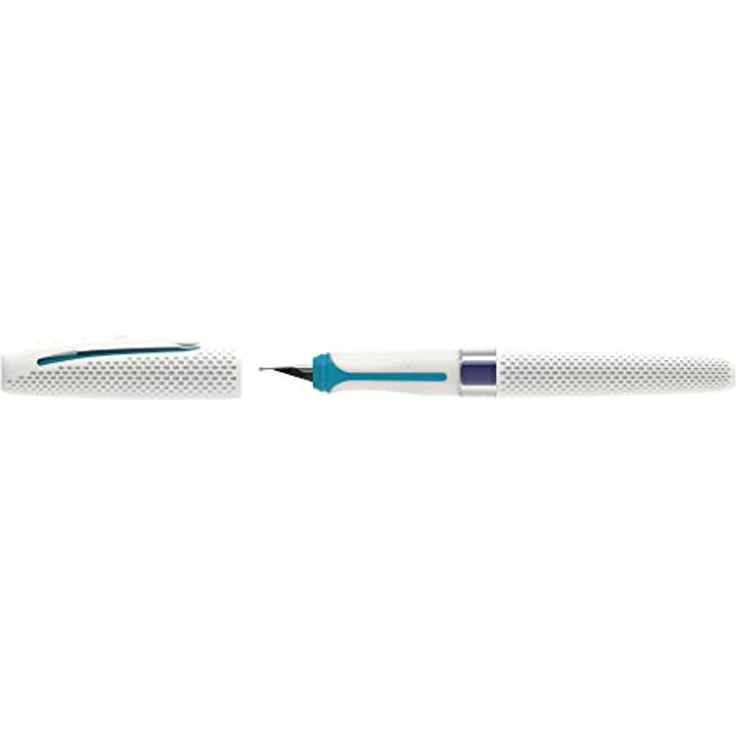 Pelikan Füller ilo für Rechtshänder und Linkshänder, Weiß, Patronenfüller mit extra geringem Gewicht, Feder M, 817868 – Bild 4