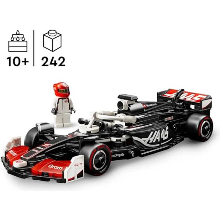 LEGO Speed Champions MoneyGram Haas F1 Team VF-24 Rennauto - Rennwagen Modell mit Formel 1 Minifigur - Für Kinder ab 10 Jahren und Motorsport Fans 77250 – Bild 2