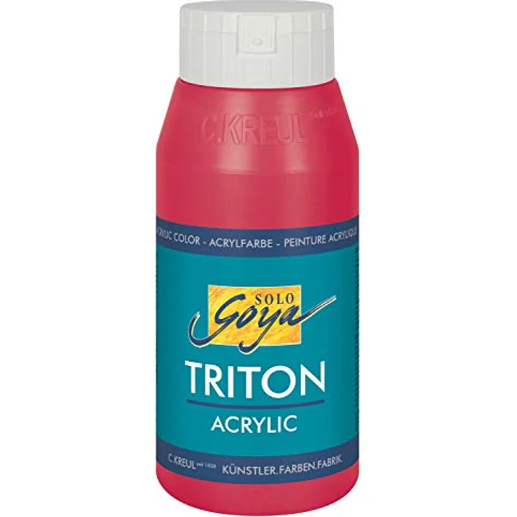KREUL Solo Goya Triton Acrylfarbe Magenta, 750 ml, schnell matt trocknend, wasserbasierte Studioqualität, gut deckend und ergiebig – Bild 1