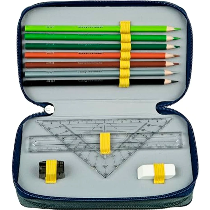 Scooli Tripledecker Harry Potter, Gefülltes Schüleretui mit 21 Buntstiften und Zubehör, ergonomisch geformt, robust und langlebig, ideal für Schule und Freizeit, ab 6 Jahren – Bild 4