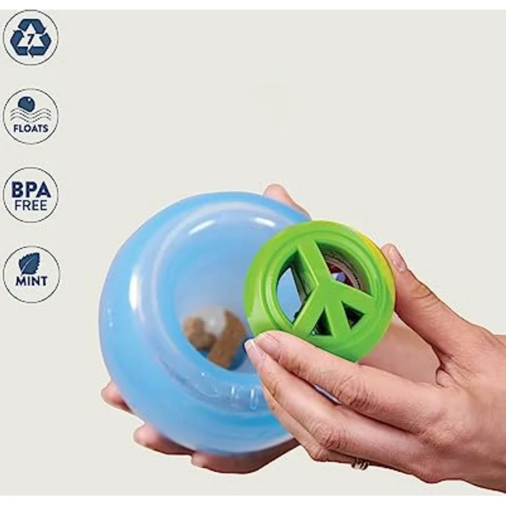 Planet Dog Orbee-Tuff Snoop, interaktiver Spielball zur Gehirnstimulation, blau, 13 x 13 x 10 cm – Bild 6