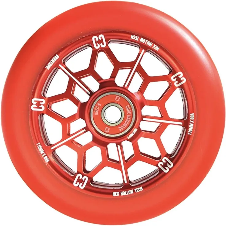 "Core Action Sports Stuntscooter Core Hex Hollow Stunt-Scooter Rolle 110mm Rot"