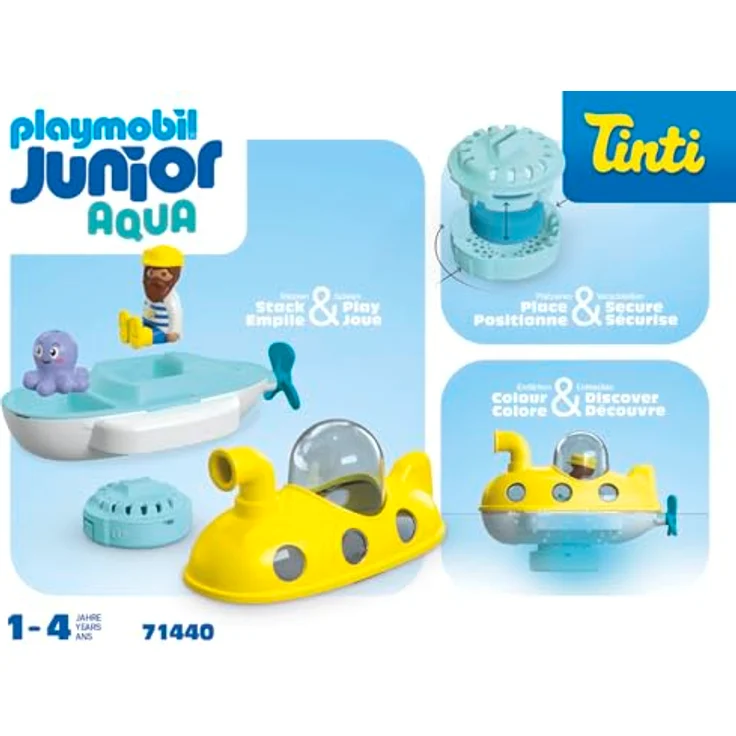 Playmobil® Konstruktions-Spielset Buntes U-Boot (71440), JUNIOR AQUA & Tinti, (9 St), Made in Europe – Bild 6