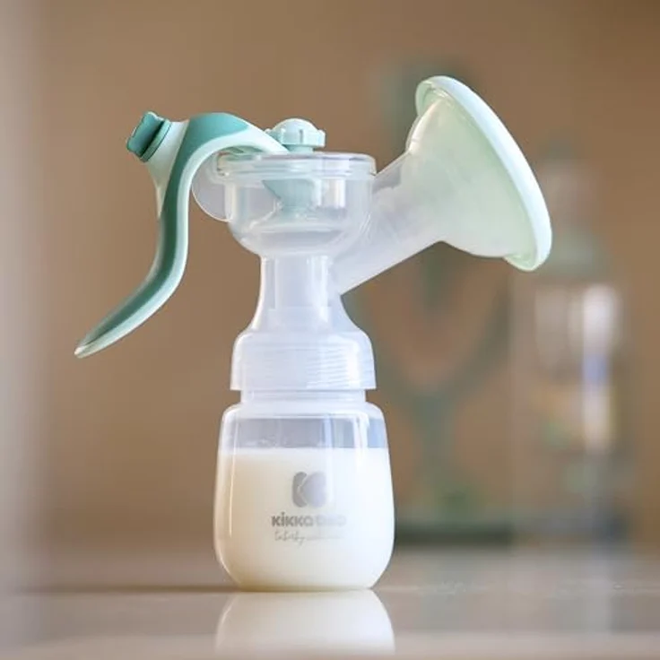 Kikka Boo ELSIE Manuelle Brustpumpe, Brustpumpe mit 2 Modi, Einstellbare Saugkraft, Weiches Silikonpad, Tragbar, Kompakt, BPA-frei – Bild 2