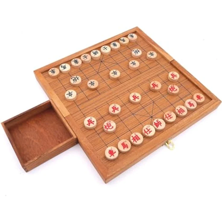 ROMBOL Xiangqi, edles chinesisches Schachspiel mit originalen Holzscheiben, Taktikspiel für zwei Personen – Bild 3